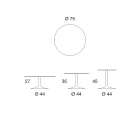 Masuta de cafea joasa din metal si ceramica de diverse dimensiuni - Amereo Viadurini