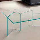 Măsuță de cafea joasă în sticlă extra-clară 2 dimensiuni Made in Italy - Aleatoriu Viadurini