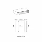 Masă joasă pentru sufragerie din sticlă afumată și sertare din lemn 3 dimensiuni - Mantra Viadurini