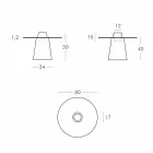 Slide Peak low table (H50) polietilenă și sticlă fabricate în Italia Viadurini