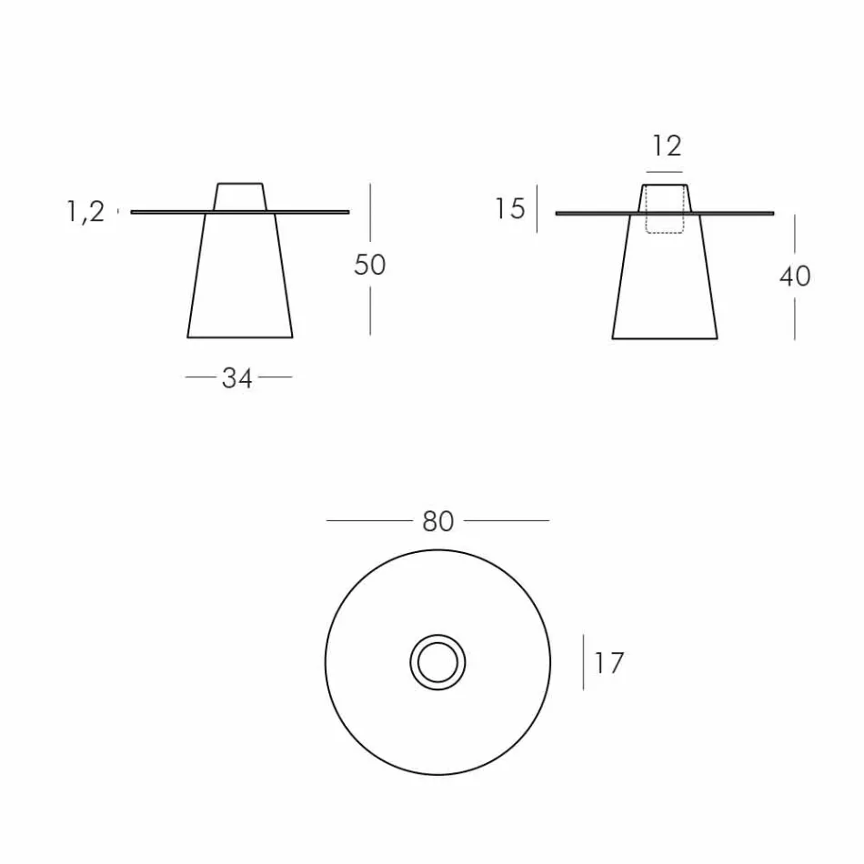 Slide Peak low table (H50) polietilenă și sticlă fabricate în Italia Viadurini