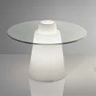 Slide Peak low table (H50) polietilenă și sticlă fabricate în Italia Viadurini