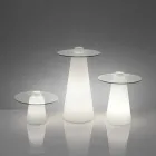 Slide Peak low table (H50) polietilenă și sticlă fabricate în Italia Viadurini