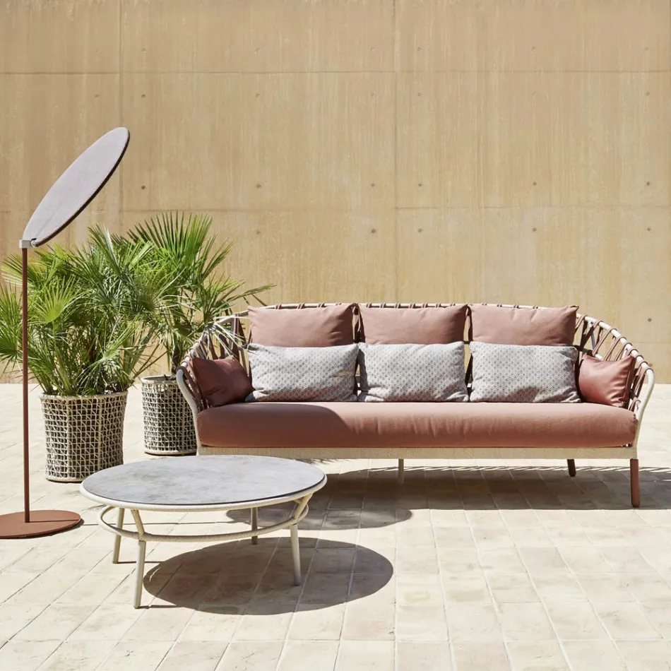 Masa joasa Blat Hpl sau Ceramica Made in Italy - Emmacross by Varaschin Viadurini