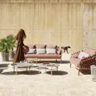 Blat de masă joasă Hpl sau ceramică Fabricat în Italia - Emmacross de Varaschin Viadurini