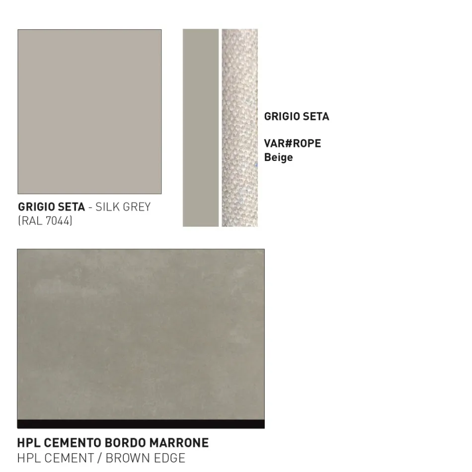 Masa joasa Hpl Blat sau Ceramica Made in Italy - Emmacross by Varaschin Viadurini