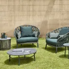 Blat de masă joasă Hpl sau ceramică Fabricat în Italia - Emmacross de Varaschin Viadurini