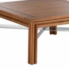 Măsuță de cafea mică pătrată pentru sufragerie în aer liber din lemn natural sau negru - Suzana Viadurini