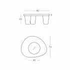 Low Low table Slide Low Lita Masă de polietilenă și sticlă fabricate în Italia Viadurini