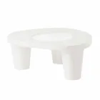Low Low table Slide Low Lita Masă de polietilenă și sticlă fabricate în Italia Viadurini
