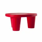 Low Low table Slide Low Lita Masă de polietilenă și sticlă fabricate în Italia Viadurini