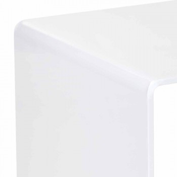 50x50cm de masă albă Terry Big design modern, realizat în Italia
