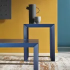 Masuta de cafea metalica cu design patrat in 2 dimensiuni - Josyane Viadurini