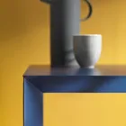 Masuta de cafea metalica cu design patrat in 2 dimensiuni - Josyane Viadurini