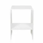 masuta de cafea / noptieră Mimi design modern alb, realizate în Italia Viadurini