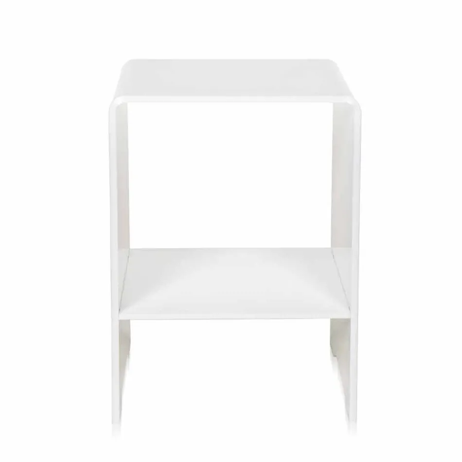 masuta de cafea / noptieră Mimi design modern alb, realizate în Italia Viadurini