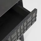 Noptiera din Otel si Lemn de Mango de Design Etnic - Mireo Viadurini