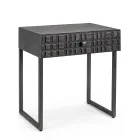 Noptiera din Otel si Lemn de Mango de Design Etnic - Mireo Viadurini