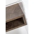 Noptieră reciclabilă în plexiglas transparent și lemn - Pascoli Viadurini