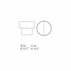 Noptieră rotundă de design modern în Bordeaux sau lemn albastru - Vinnie Viadurini