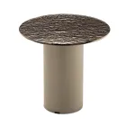 Masă de cafea cu bază metalică și blat oglindă sau sticlă Ø45 cm - Flaminia Viadurini