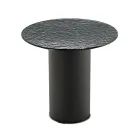 Masă de cafea cu bază metalică și blat oglindă sau sticlă Ø45 cm - Flaminia Viadurini