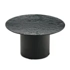 Masă de cafea cu bază metalică și blat oglindă sau sticlă Ø60 cm - Flaminia Viadurini