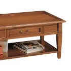 Masuta de cafea cu sertar si raft din lemn patinat Made in Italy - Tuoni Viadurini