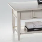 Masuta de cafea cu sertar si raft din lemn patinat Made in Italy - Tuoni Viadurini