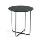 Masă de cafea cu oglindă și blat ceramic cu efect de marmură, fabricată în Italia - Giusta Viadurini