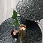 Masă de cafea cu oglindă și blat ceramic cu efect de marmură, fabricată în Italia - Giusta Viadurini