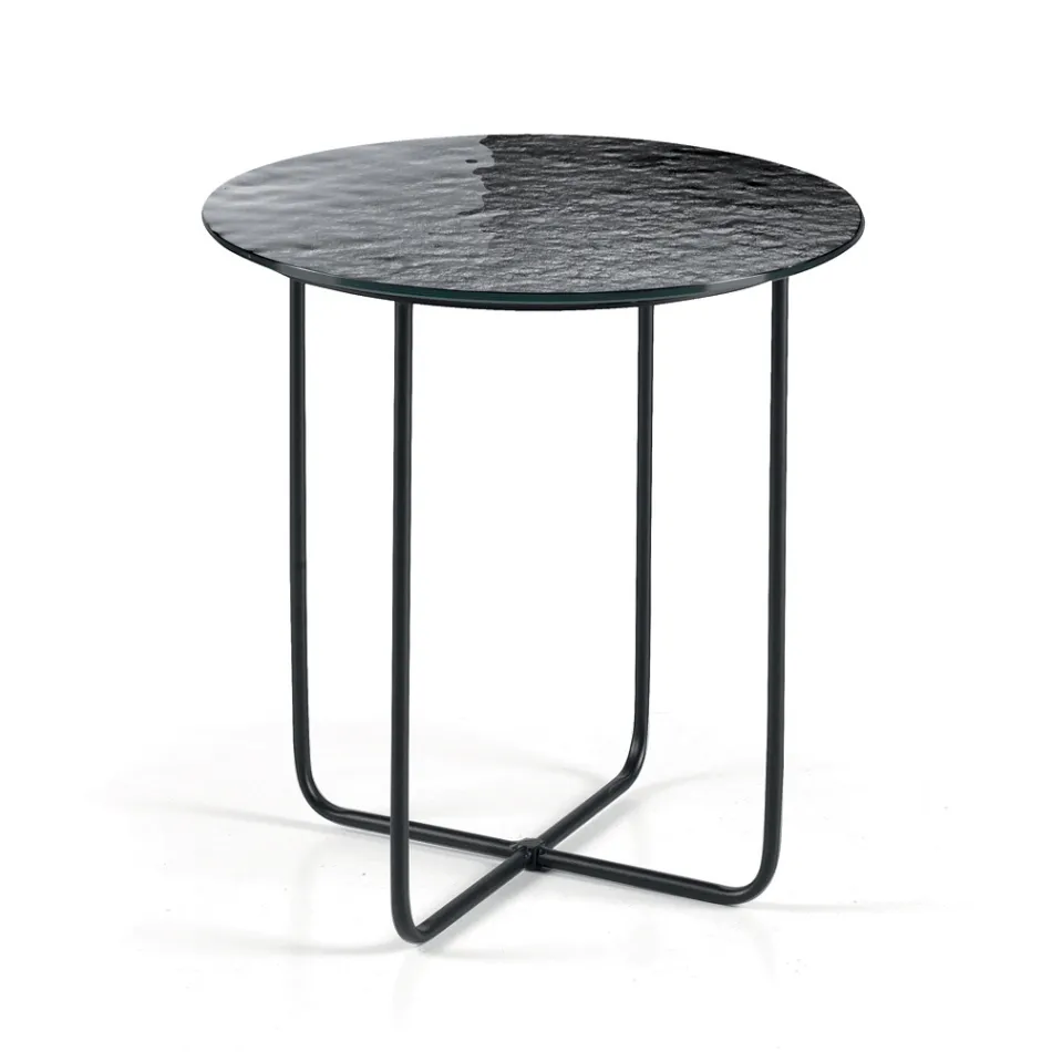 Masă de cafea cu oglindă și blat ceramic cu efect de marmură, fabricată în Italia - Giusta Viadurini