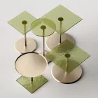 Masuta de cafea cu blat patrat din sticla sau metal Made in Italy - Anakin Viadurini