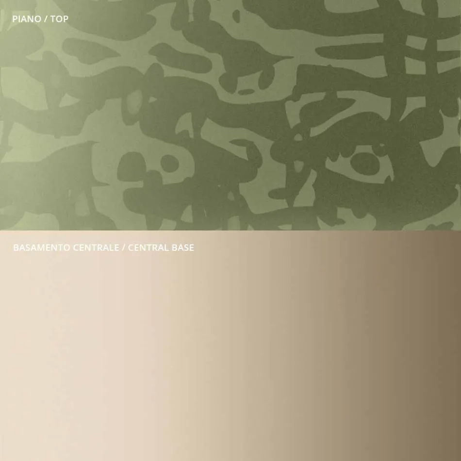 Masuta de cafea cu blat rotund din sticla sau metal Made in Italy - Anakin Viadurini