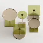 Masuta de cafea cu blat rotund din sticla sau metal Made in Italy - Anakin Viadurini