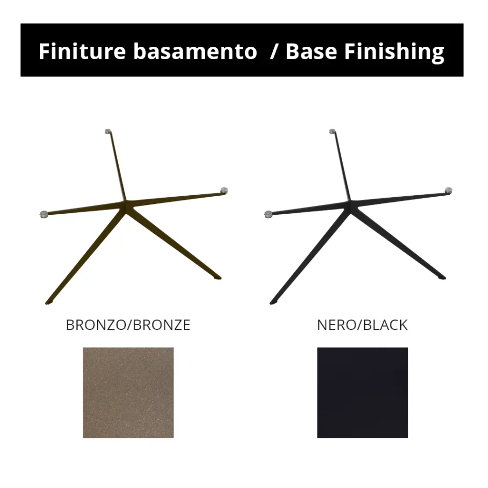 Masuta de cafea cu blat rotund din gresie Made in Italy - Siste Viadurini