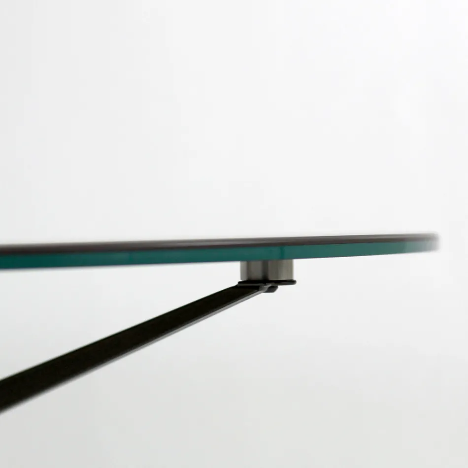 Masuta de cafea cu blat rotund din gresie Made in Italy - Siste Viadurini