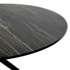 Masuta de cafea cu blat rotund din gresie Made in Italy - Siste Viadurini