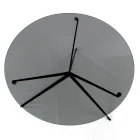 Masuta de cafea cu blat rotund din sticla Made in Italy - Siste Viadurini