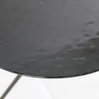 Masuta de cafea cu blat rotund din sticla Made in Italy - Siste Viadurini