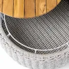 Masa container de gradina din teak si tesut frânghie - Arjuna Viadurini