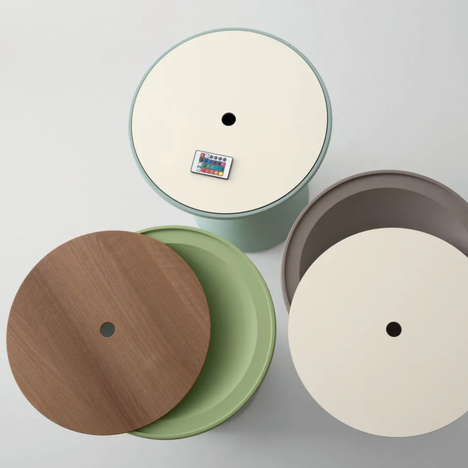 Container Masuta de Cafea pentru Sufragerie din Polietilena Made in Italy - Acuto Viadurini