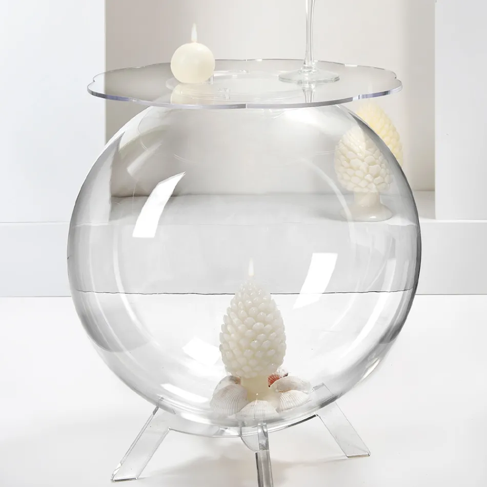 Masa multifunctionala pentru containere din plexiglas transparent Made in Italy - Scar Viadurini