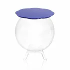 Masuta de cafea / albastru rotund container Biffy, design modern made in Italy Viadurini