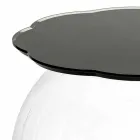 Masa de cafea / cutie neagră rotundă Biffy, design modern, realizat în Italia Viadurini