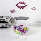 Masa de cafea / cutie neagră rotundă Biffy, design modern, realizat în Italia Viadurini