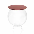 Cafea / roșu recipient rotund Biffy, design modern, realizate în Italia Viadurini