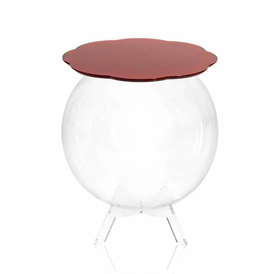 Cafea / roșu recipient rotund Biffy, design modern, realizate în Italia Viadurini