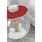 Masuta de cafea rotunda / container Biffy rosu, design modern fabricat in Italia Viadurini