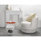 Masuta de cafea rotunda / container Biffy rosu, design modern fabricat in Italia Viadurini